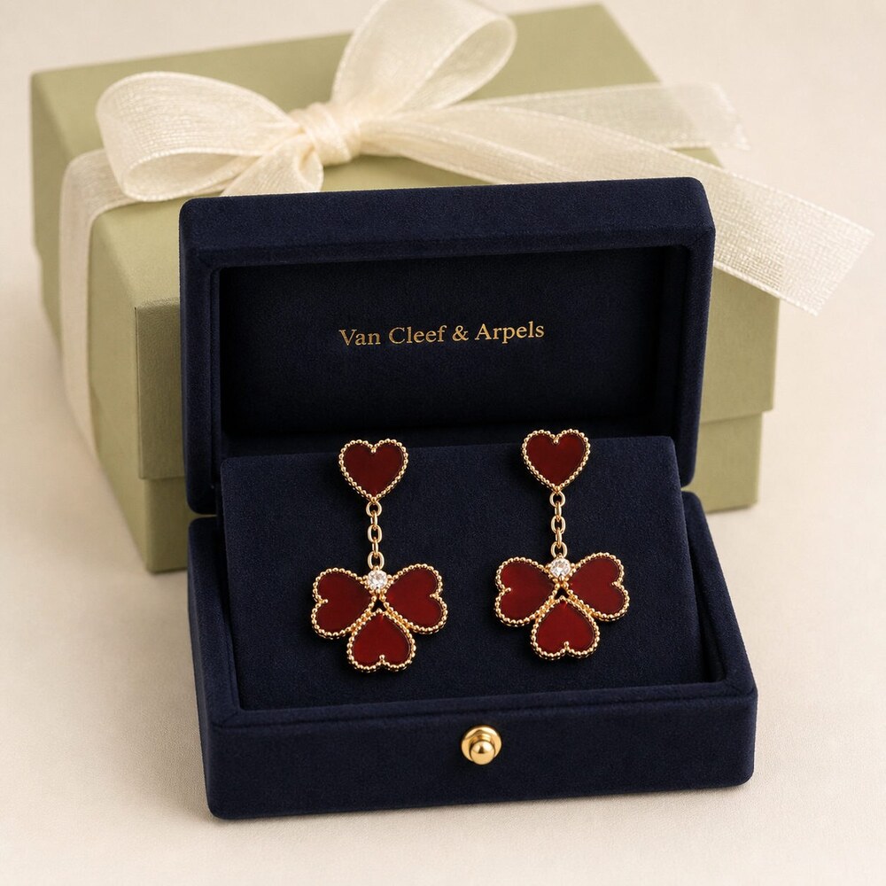 Van Cleef & Arpels Elegant Signature Earrings Style 5 | New with Box